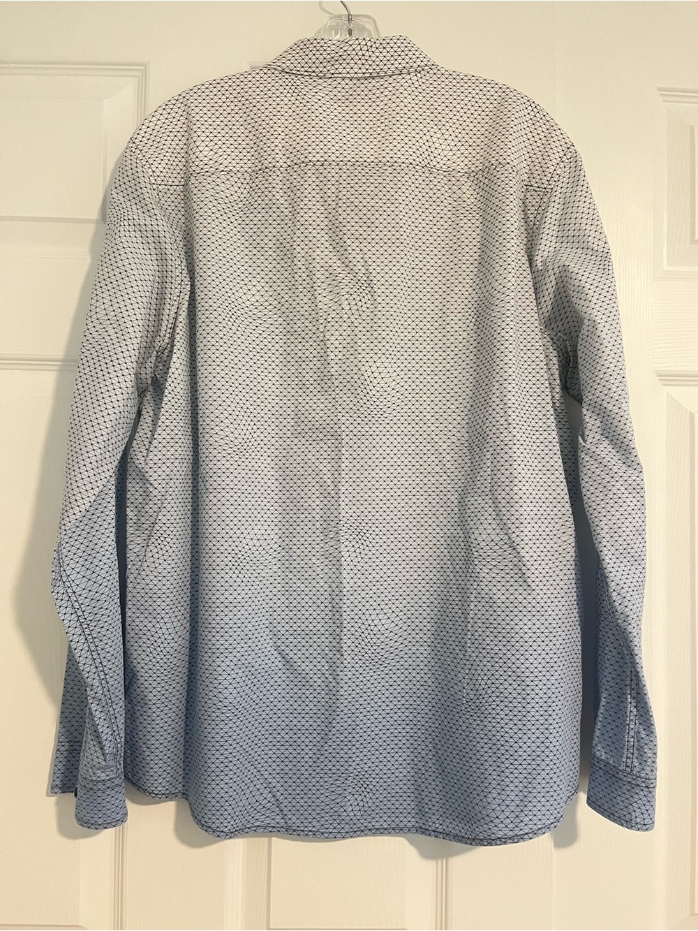 Men’s INC Blue Ombré Button Up Long Sleeve Dress Shirt Size Large - Picture 3 of 4